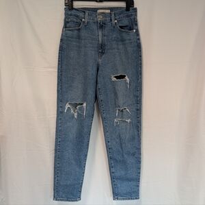 Distressed Blue Jeans
